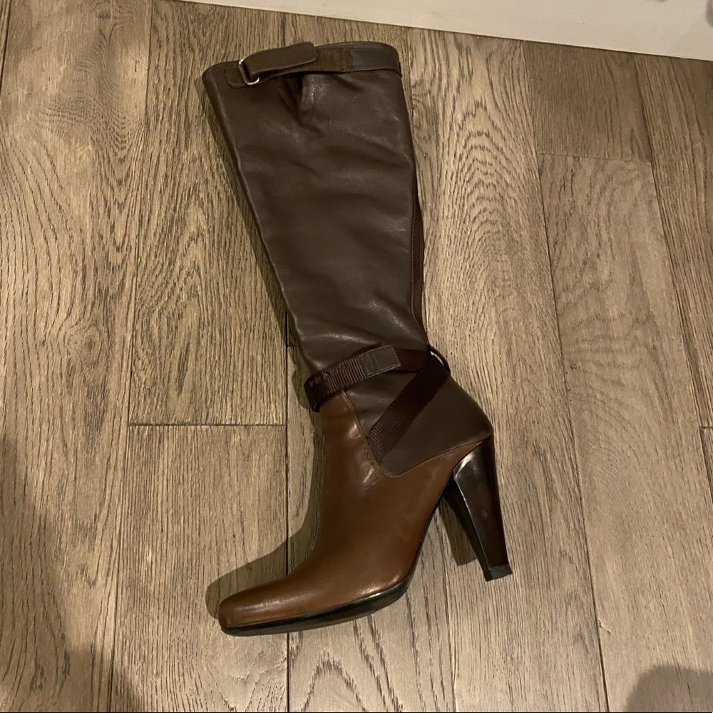 Prada brown leather boots